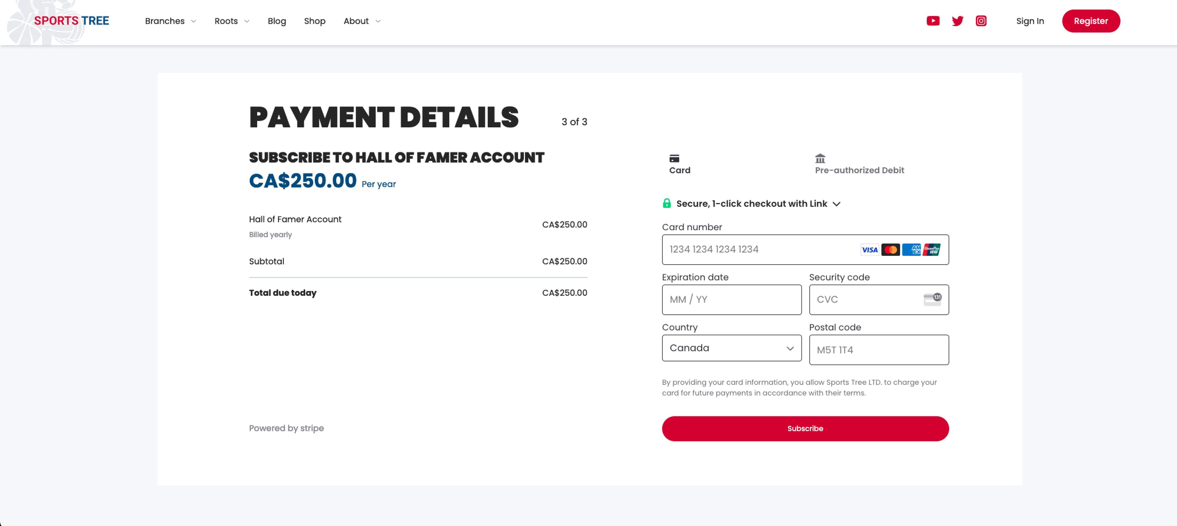 Seamless in-app custom Stripe integration.